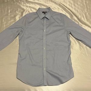 Murano Slim-Fit Long Sleeve Button-Up Light Blue Mens Medium